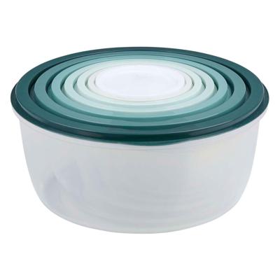 Bewaardoos 6 dlg met deksel, rond