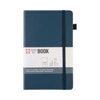 Sakura • notebook squared 13x21cm deep indigo - thumbnail