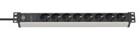 Brennenstuhl 1390007118 Alu-Line 19" PDU | Server Stekkerdoos | 10A met 8x Type F Aansluitingen | C14 UPS-Stekker | 2 meter - thumbnail
