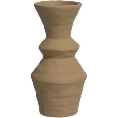 Vaas Nora - bronskleurig - keramiek - 24,5xØ12,3 cm - Leen Bakker