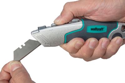 Wolfcraft Professioneel mes | Met twee lemmeten | 1 stuk - 4200000