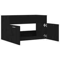 Badkamerkast met opslag Zwart eiken Bewerkt hout - thumbnail