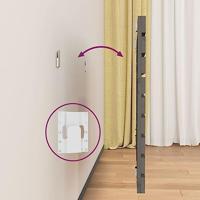 Hoofdbord wandmontage 96x3x63 cm massief grenenhout grijs - thumbnail