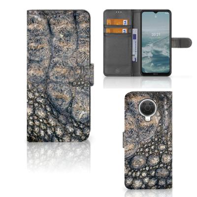 Nokia G10 | G20 | Telefoonhoesje | Met pasjeshouder | Krokodillenprint