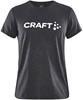 Craft 1913422 Community Logo SS Tee W - Black/Melange - S