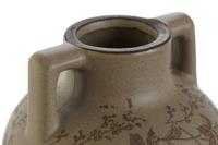 Vaas Home ESPRIT Bruin Groen Keramiek Blad van een plant 17 x 17 x 22 cm - thumbnail