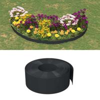 VidaXL Tuinranden 3 st 10 m 20 cm polyetheen zwart - thumbnail
