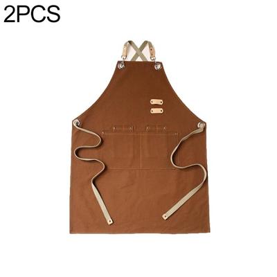 2 PC'S Barista Kapper schort bloemist Restaurant Bar werkkleren one size (bruin) 2 PC'S Barista Kapper schort bloemist Restaurant Bar werkkleren one size (bruin)
