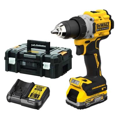 DeWALT DCD805E1T Compacte accu klop-/schroefboormachine 18V XR 1.7Ah POWERSTACK in TSTAK
