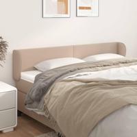 Hoofdbord met randen 203x23x78/88 cm kunstleer cappuccinokleur - thumbnail
