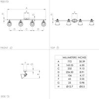 Eglo Messing plafondspotSeras 4x GU10 - 900173 - thumbnail