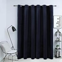 VidaXL Gordijn verduisterend met ringen 290x245 cm fluweel zwart - thumbnail