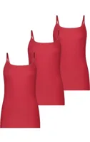 Ten Cate Secrets Spaghetti Top 3-pack Rood-S - thumbnail