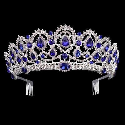 Crystal Tiaras Vintage gouden Rhinestone Pageant kronen met kam barok bruiloft haaraccessoires