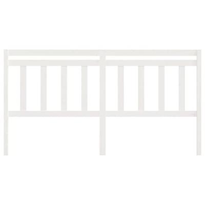 Hoofdbord 186x4x100 cm massief grenenhout wit