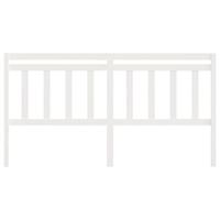 Hoofdbord 186x4x100 cm massief grenenhout wit - thumbnail