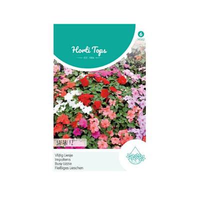 Zaden Impatiens Vlijtig Liesje Safari F2 gemengd Hortitops - Hortitops