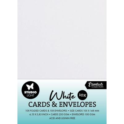 Studio Light • consumables cards & envelopes white a6