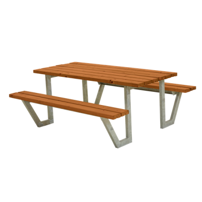 Picknicktafel Stalen Frame Wega Teak Picknicktafel Stalen Frame Wega Teak