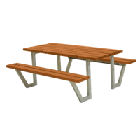 Picknicktafel Stalen Frame Wega Teak - thumbnail