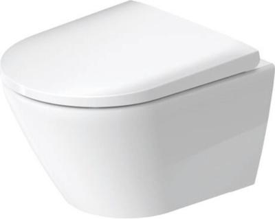 Duravit D-Neo compact hangtoilet randloos met blinde bevestiging en toiletbril wit