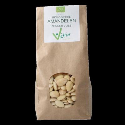 Vitiv Amandelen zonder vlies bio 500 Gram Vitiv Amandelen zonder vlies bio 500 Gram