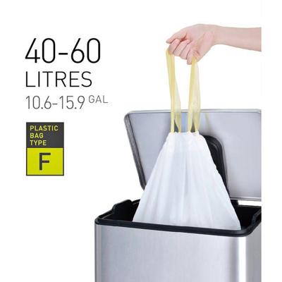 Afvalzak eko mdpe type f trekb 64x75cm 40-60l wit | 6 stuks