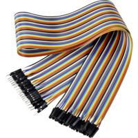 Renkforce JKMF406 Jumperkabel Arduino, Banana Pi, Raspberry Pi® [40x Draadbrug-stekker - 40x Draadbrug-bus] 60.00 cm Bont - thumbnail