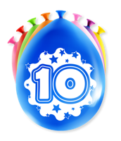 Paperdreams cijferballonnen - 10 jaar - thumbnail