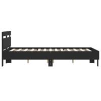 Bedframe met hoofdeinde bruin eikenkleur 120x190 cm - thumbnail