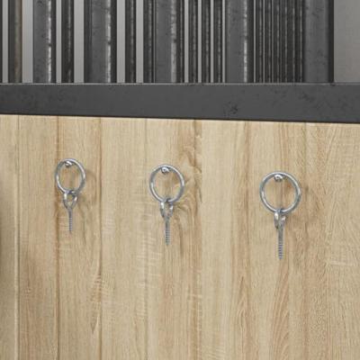 VidaXL Schroefoog met ring 3 st staal zilverkleurig VidaXL Schroefoog met ring 3 st staal zilverkleurig