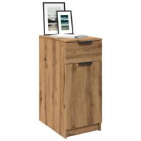 Bureaukast 33x50x75 cm bewerkt hout artisanaal eikenkleurig - thumbnail