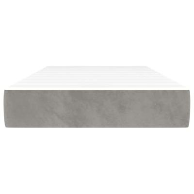 Pocketveringmatras medium 80x220x20 cm fluweel lichtgrijs Pocketveringmatras medium 80x220x20 cm fluweel lichtgrijs