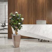 Camelia Japonica deluxe kunstplant 100cm - creme - thumbnail