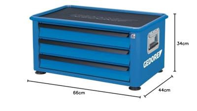 Gedore 6618130 1430 - Gedore - gereedschapskist met 3 lades (b x h x d) 625 x 305 x 400 mm