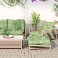 VidaXL Palletkussens 2 st bladpatroon oxford stof - thumbnail