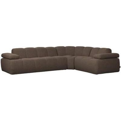 WOOOD Mojo Hoekbank Rechts - Bouclé - Bruin Melange - 74x310x230