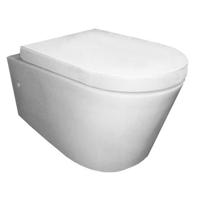 Flow wandcloset rimless met nano coating met Flow toiletzitting softclose en quick release glans wit - thumbnail