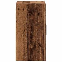 Wandkast 60x31x60 cm bewerkt hout oud houtkleurig - thumbnail