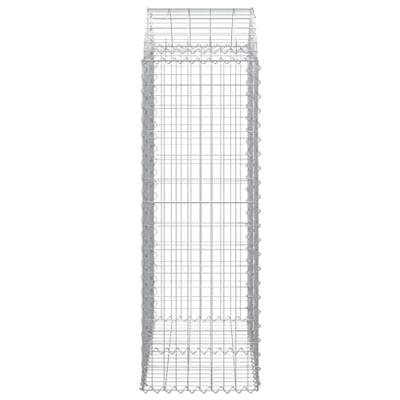 Schanskorf gewelfd 100x50x140/160 cm gegalvaniseerd ijzer