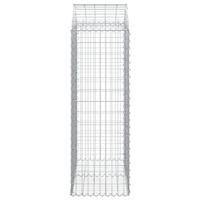 Schanskorf gewelfd 100x50x140/160 cm gegalvaniseerd ijzer - thumbnail