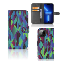 iPhone 13 Pro Max | Book Case | Abstract Green Blue - thumbnail