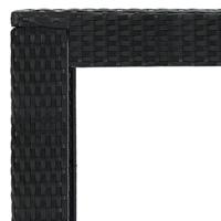 Tuinbartafel 100x60,5x110,5 cm poly rattan zwart - thumbnail