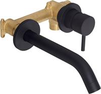 Saqu Eurotrend 2-gats inbouw wastafelmengkraan inclusief inbouwdeel mat zwart - thumbnail