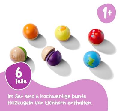 Eichhorn houten muziekballen 6 stuks - thumbnail