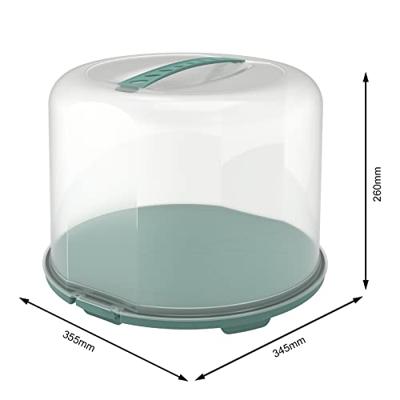 Rotho fresh taartdoos xl 35.5x34.5x26 cm mistletoe groen/transparant