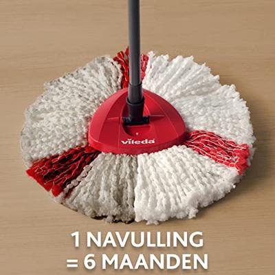 Vileda Turbo Easy Wring & Clean mop reservekop set van 2 stuks Vileda Turbo Easy Wring & Clean mop reservekop set van 2 stuks