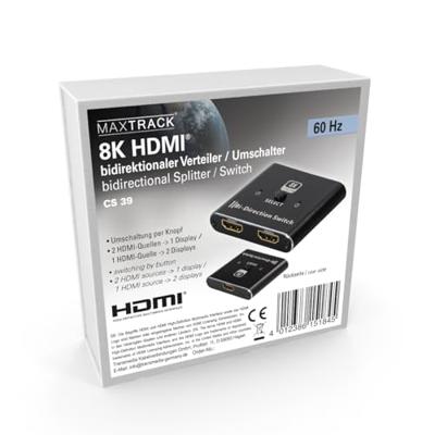 Maxtrack HDMI-switch 1 + 2 poorten 7680 x 4320 Pixel