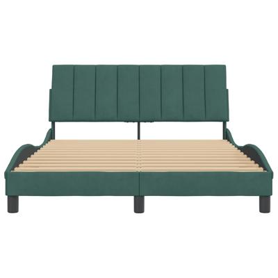 Bedframe zonder matras "Hanko" 120x200 cm fluweel donkergroen