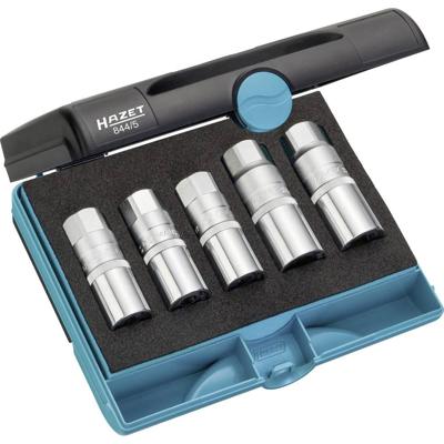 HAZET Tapeind uitdraaiset 844/5 · 1/2 inch (12,5 mm) vierkant hol · 5-delig HAZET Tapeind uitdraaiset 844/5 · 1/2 inch (12,5 mm) vierkant hol · 5-delig